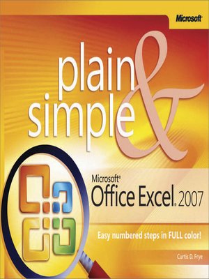 cover image of Microsoft&#174; Office Excel&#174; 2007 Plain & Simple